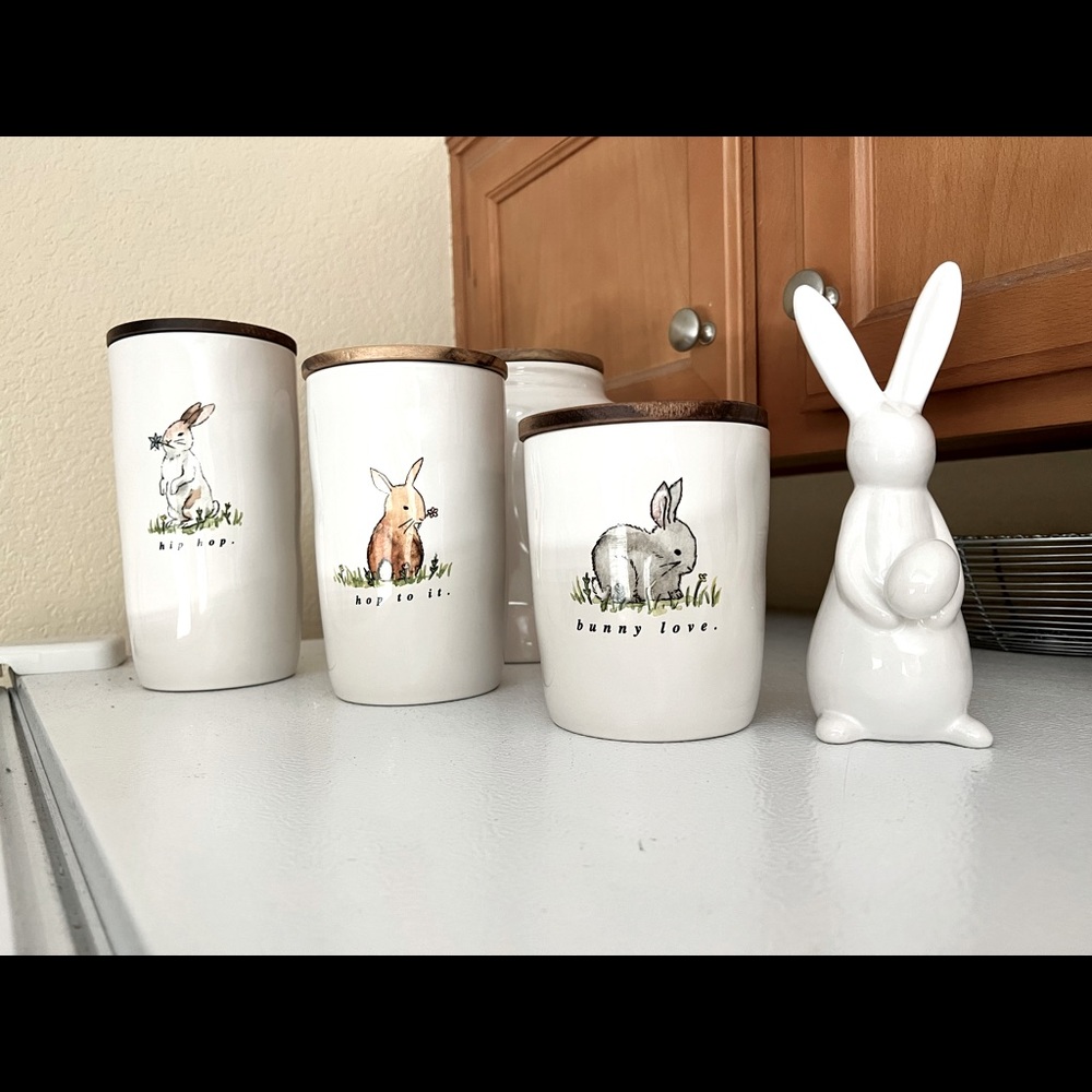 Rae Dunn Bunny Love Canisters 🐰
